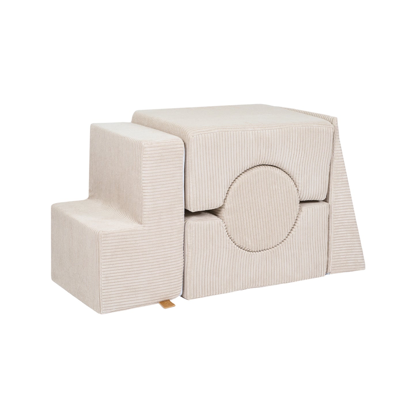 Modular Play System with Cylinder Chunky Corduroy, Ecru