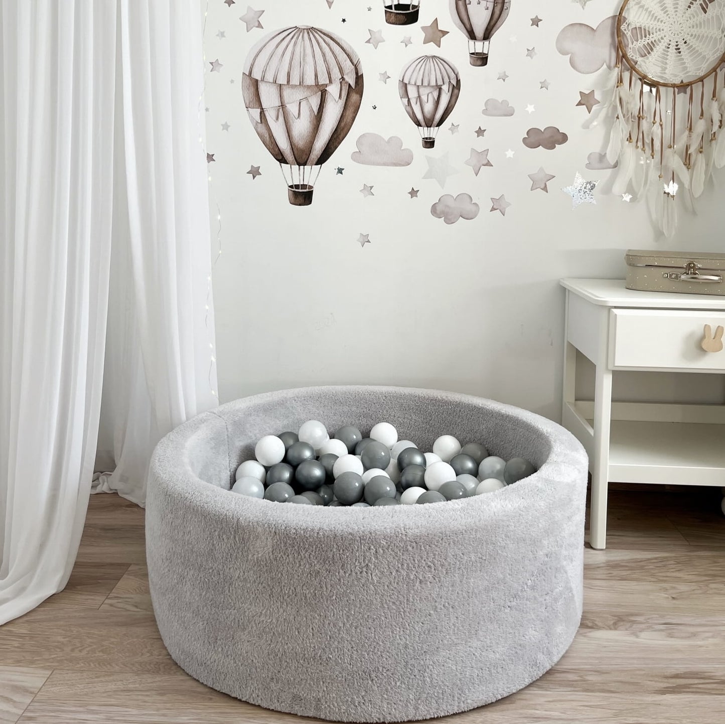 Teddy Ball Pit - Light Grey