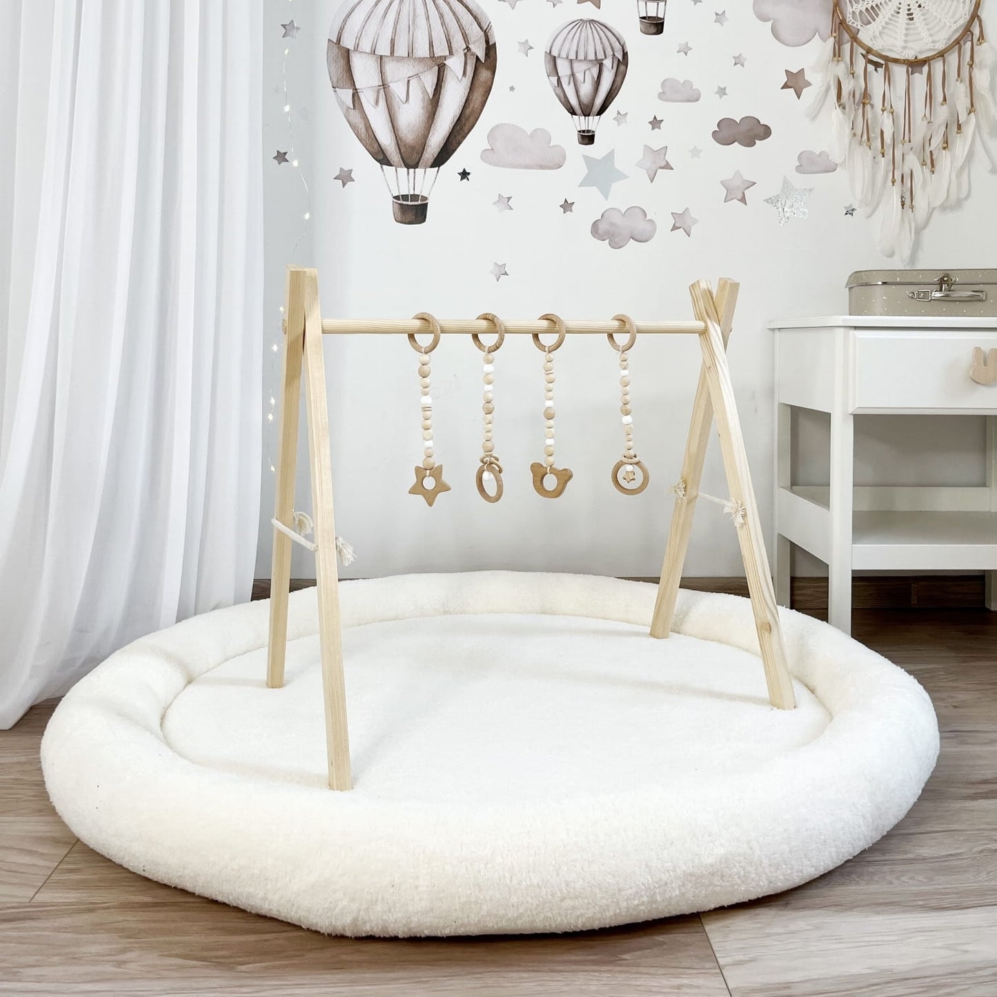 Premium Padded Nest Playmat, Teddy Ivory