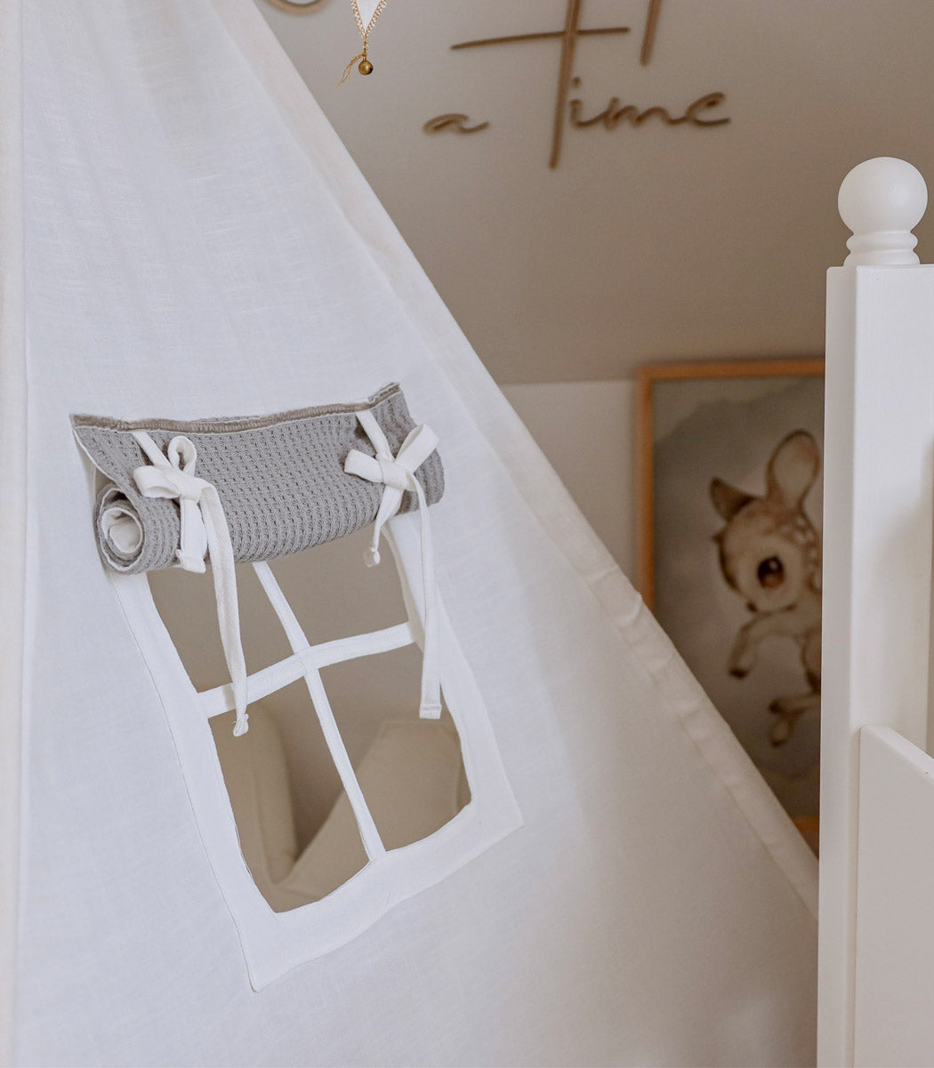 Waffle Teepee with Mat, Greige