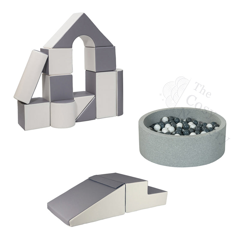 The Mini Mega Soft Play BUNDLE - Grey