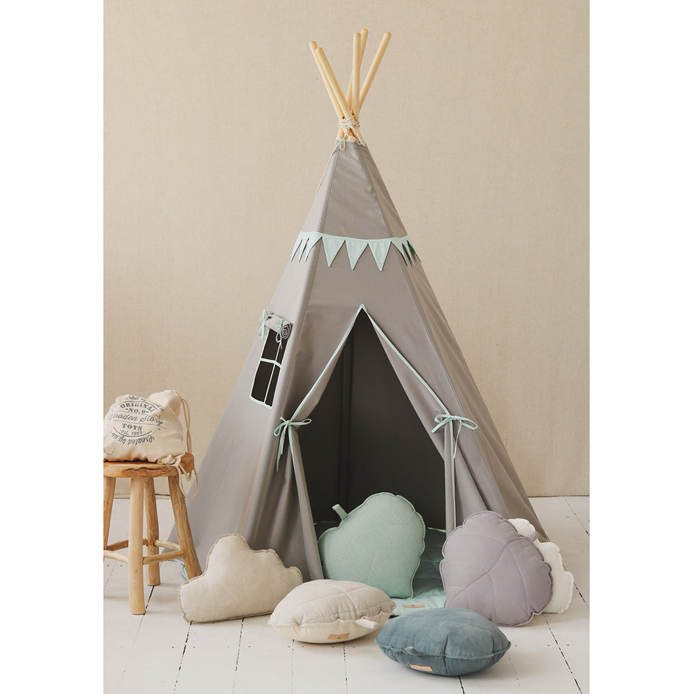 Garland Teepee Tent, Grey & Mint The Cosy Nursery
