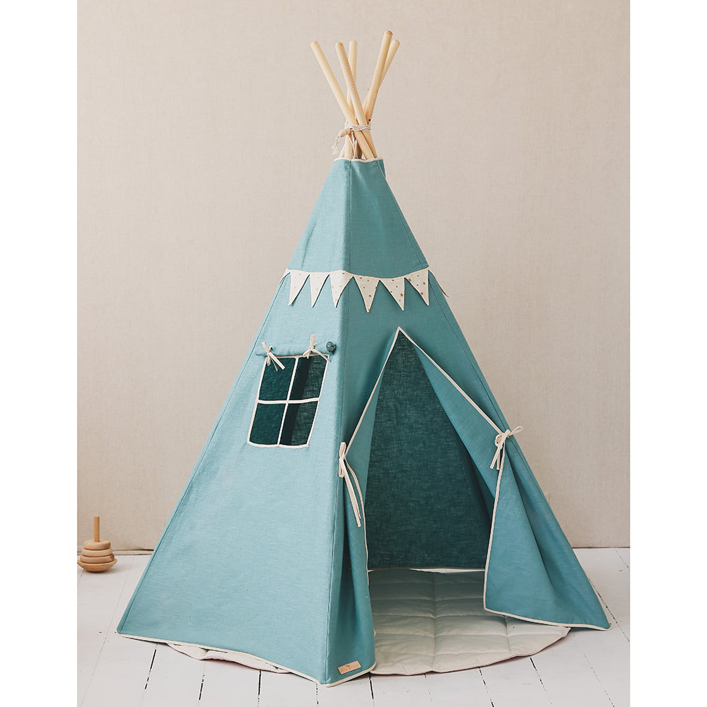 Garland Teepee Tent, Teal Gold Star