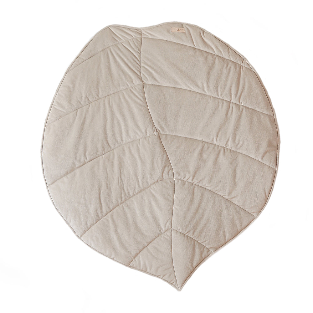Leaf Play Mat, Cream Velvet
