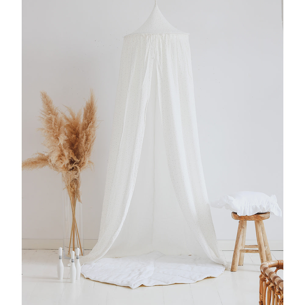 Sparkles Canopy, White & Gold