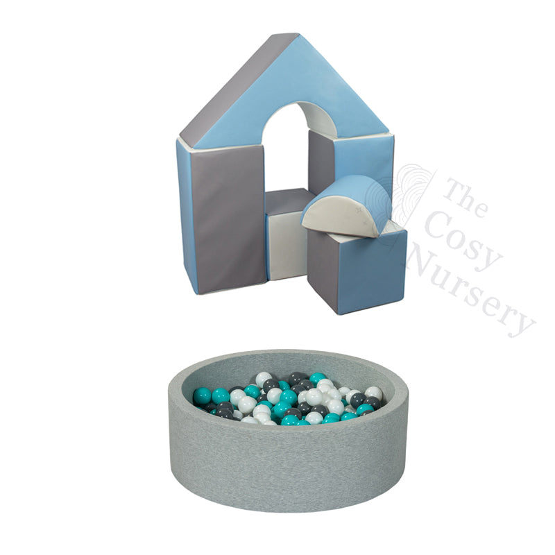Castle (6 Pieces) + Ball Pit BUNDLE, Blue