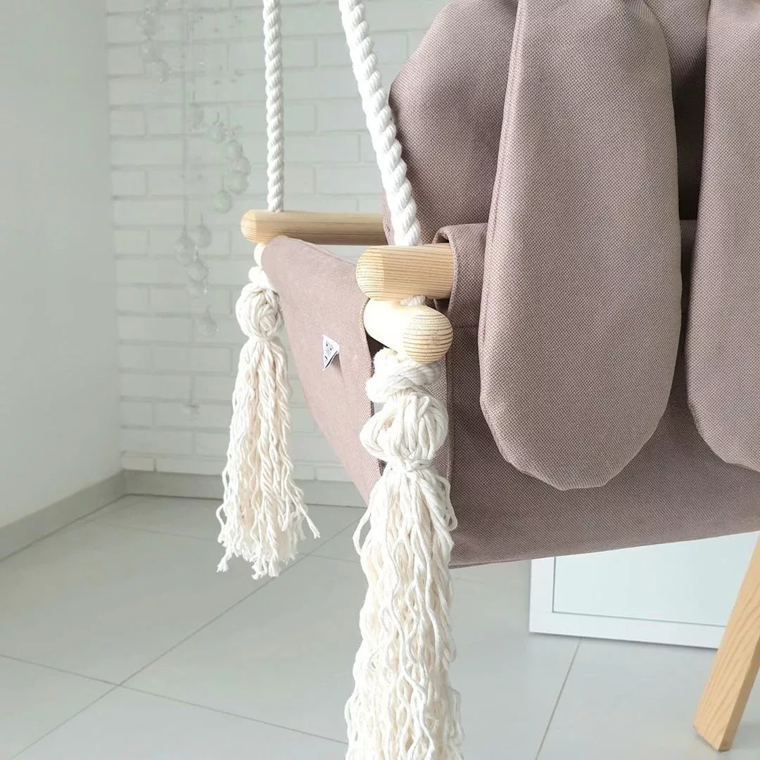Beige baby discount swing