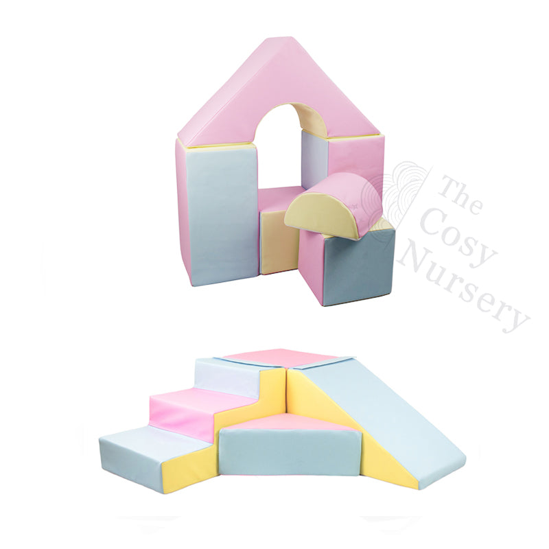 Castle (6 Pieces) + Slide & Step BUNDLE, Pastel