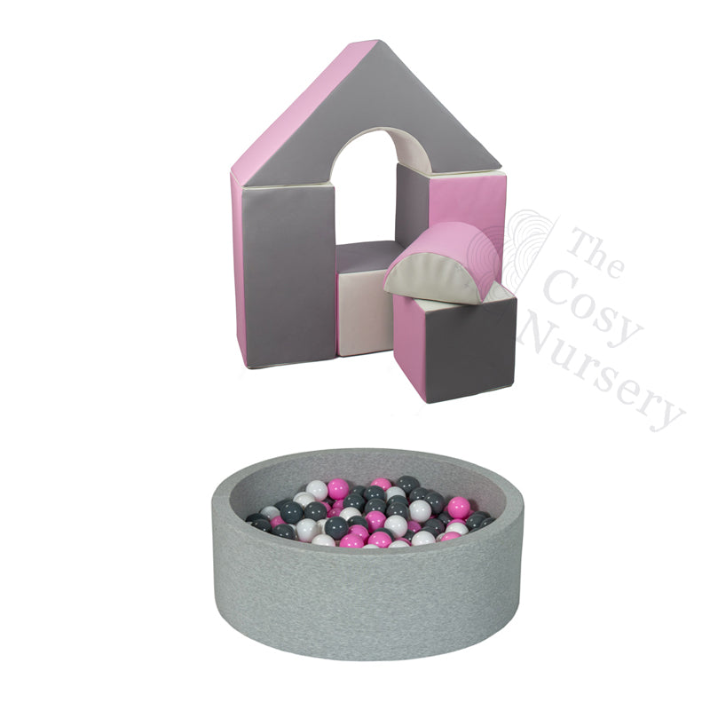Castle (6 Pieces) + Ball Pit BUNDLE, Pink