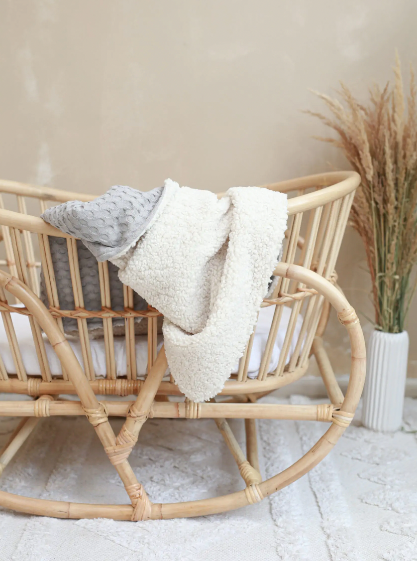 Bouclé Waffle Blanket, Grey The Cosy Nursery