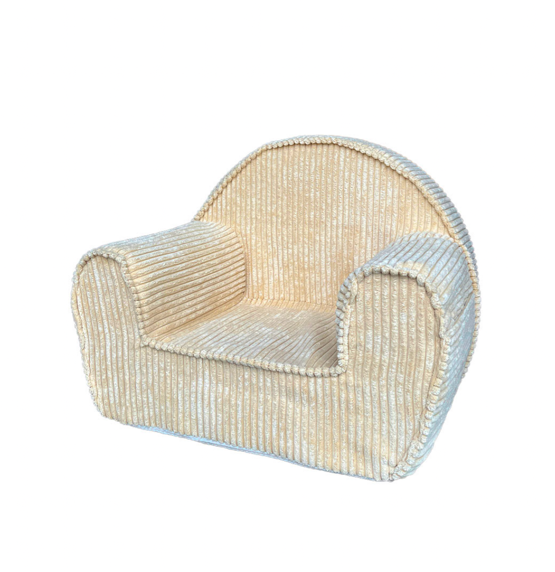 Chunky Corduroy Toddler Armchair Pastel Yellow The Cosy Nursery