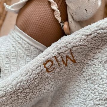 Personalised Bouclé Blanket, Grey