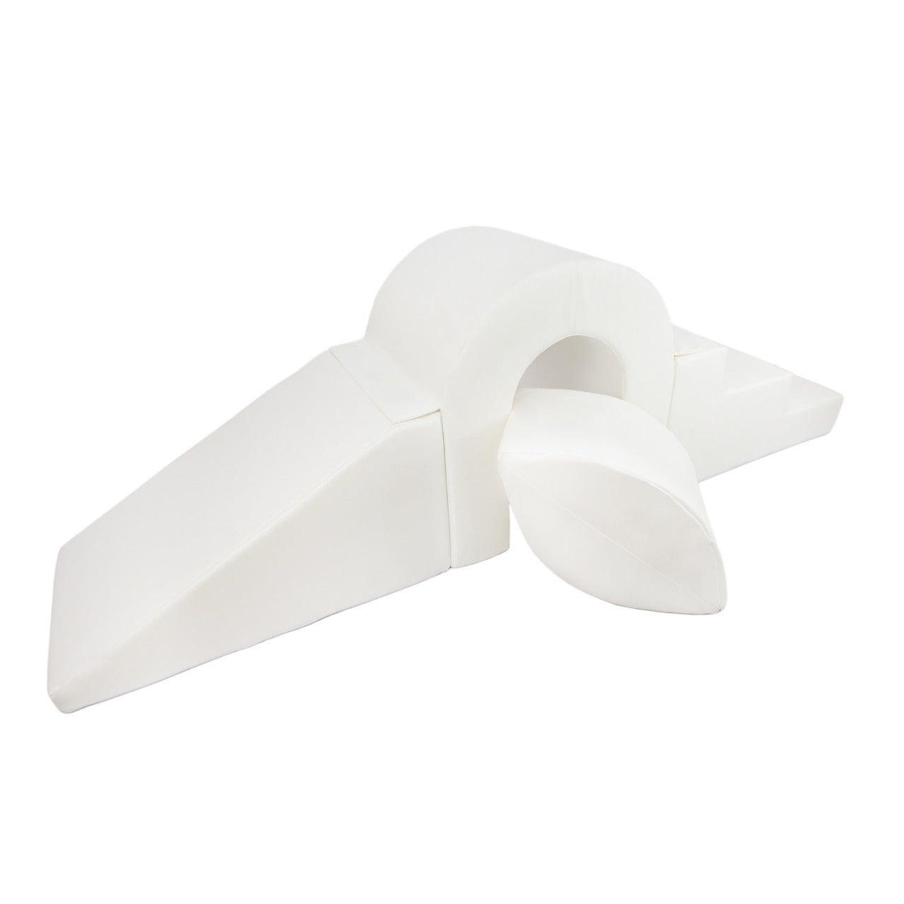 Bridge, Slide & Step Soft Play Set, White