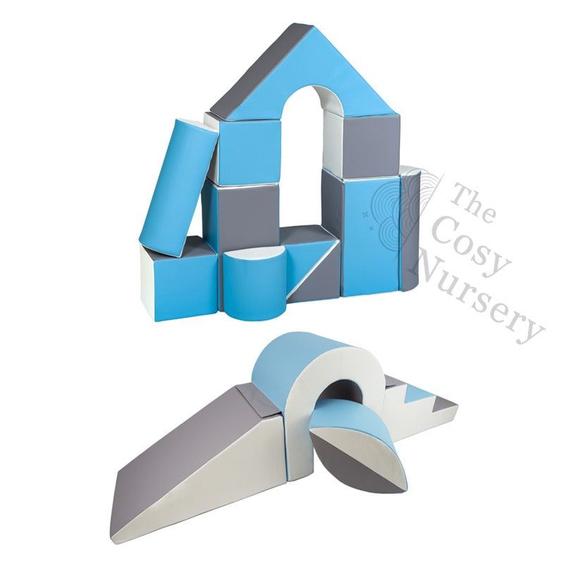 Castle + Bridge, Slide & Step BUNDLE - Blue, Grey & White