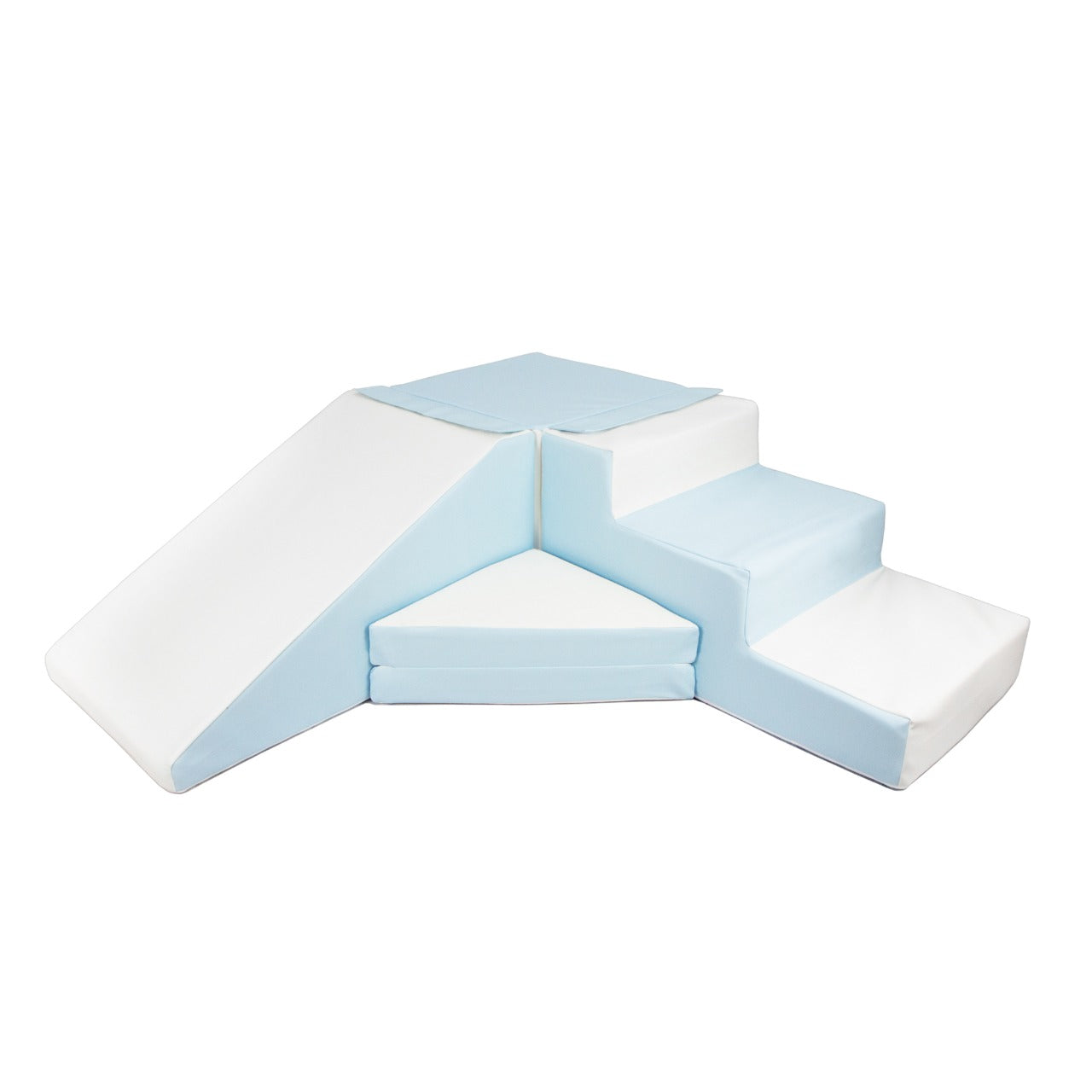 Slide and Step Soft Play Set, Pastel Blue