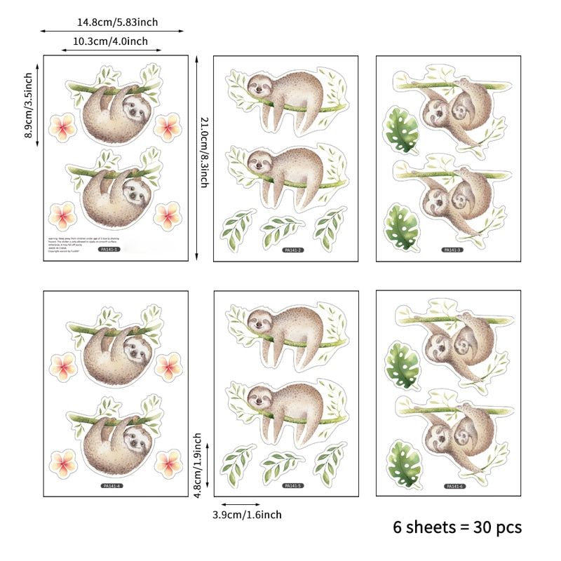 Sloth Wall Stickers