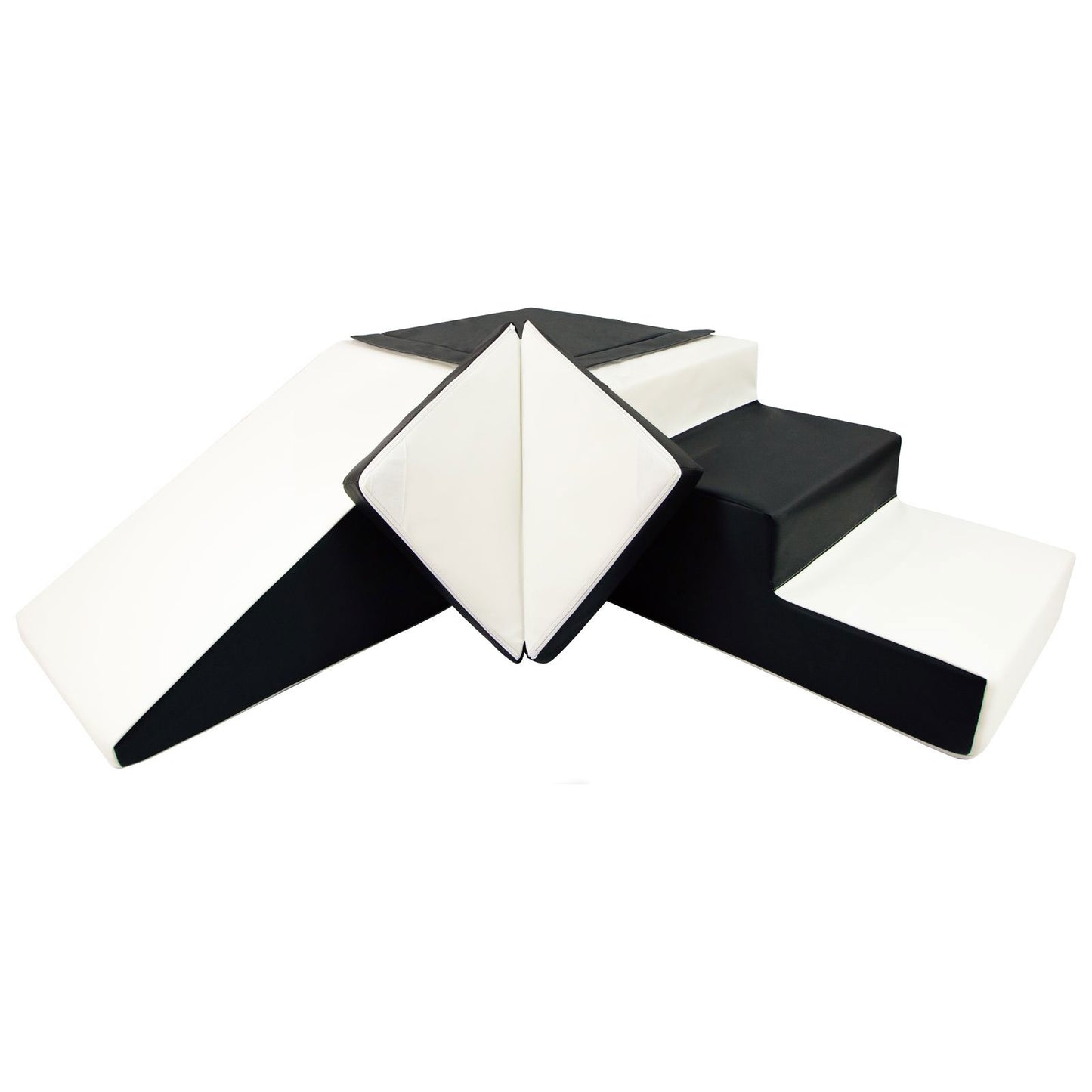 Slide and Step Soft Play Set, Black & White