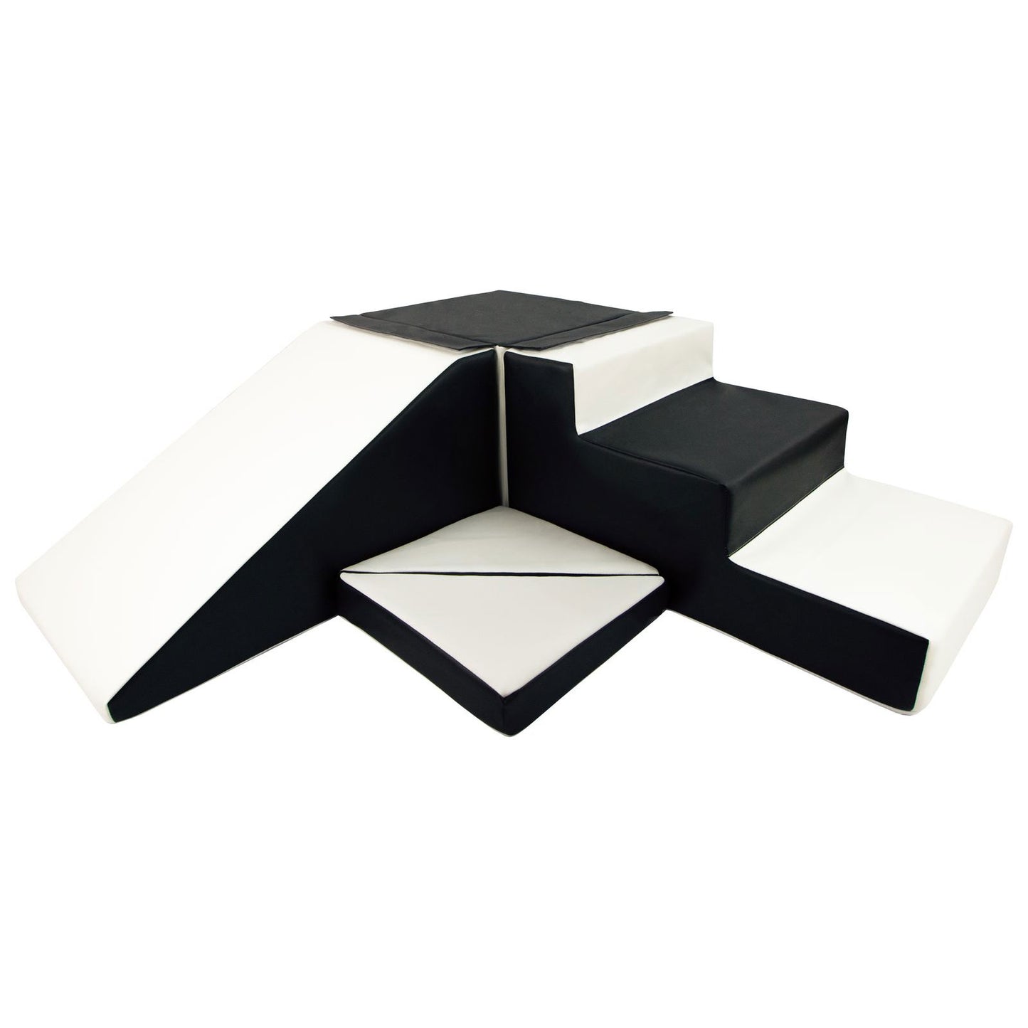 Slide and Step Soft Play Set, Black & White