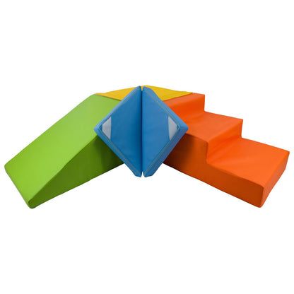Slide and Step Soft Play Set, Multicolour