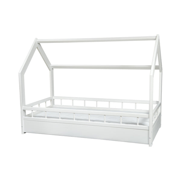 Wooden House Bed, Toddler (with Sides)