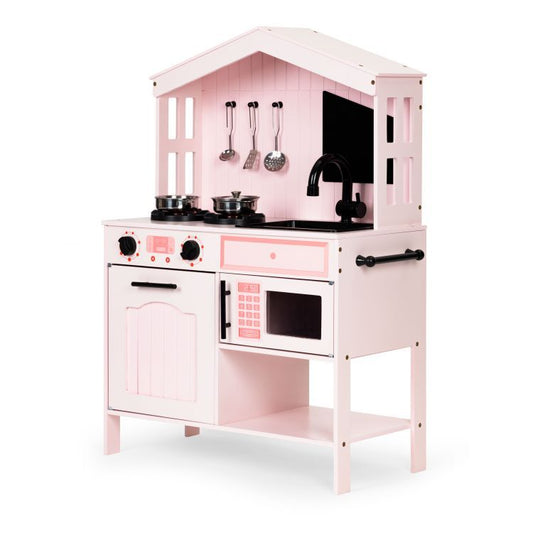 Midi Wooden Play Kitchen, Pastel Pink