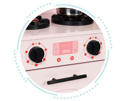 Midi Wooden Play Kitchen, Pastel Pink