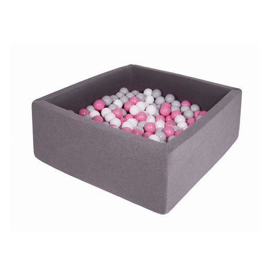 Cotton Square Ball Pit, Dark Grey