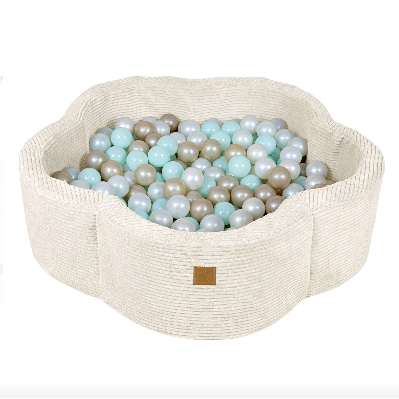 Flower Ball Pit with Cover, Cream