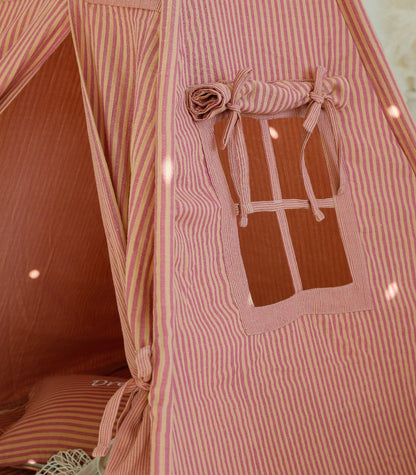 Stripe Teepee with Mat, Orange