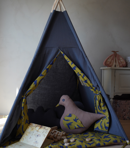 Swallows Teepee with Mat, Navy