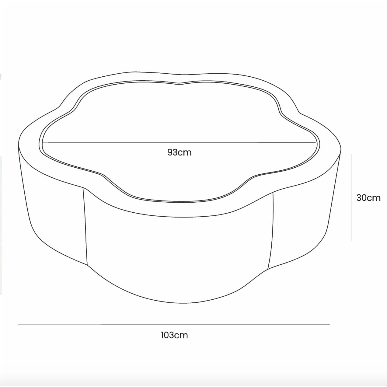 Flower Ball Pit with Cover, Ecru