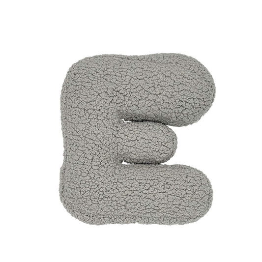 Bouclé Letter Cushion, Grey