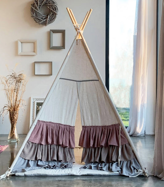 Frill Teepee with Mat, Multi