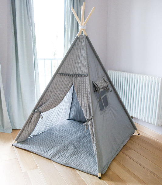 Malmo Teepee with Mat, Grey