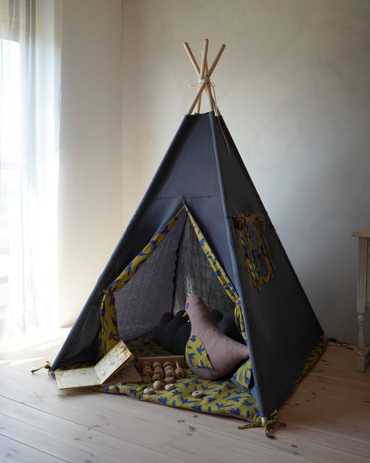 Swallows Teepee with Mat, Navy