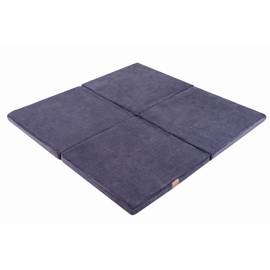 Square Foldable Padded Playmat, Velvet Graphite | 120cm