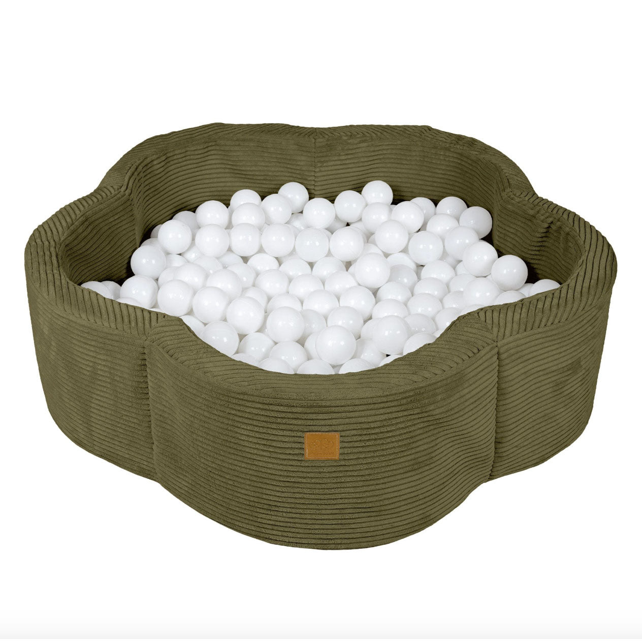 Flower Ball Pit with Cover, Olive Green