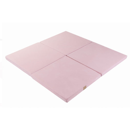 Square Foldable Padded Playmat, Velvet Pink | 120cm