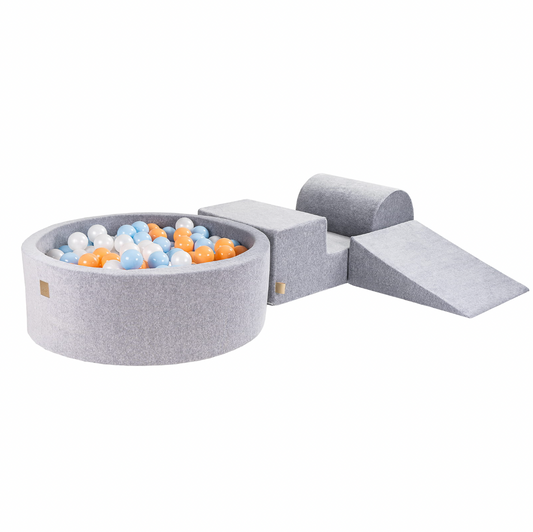 Modular Play System with Maxi Ball Pit & Balls, Grey