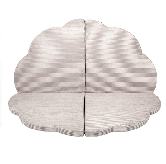 Cloud Foldable Padded Playmat, Chunky Corduroy, Ecru | 120cm