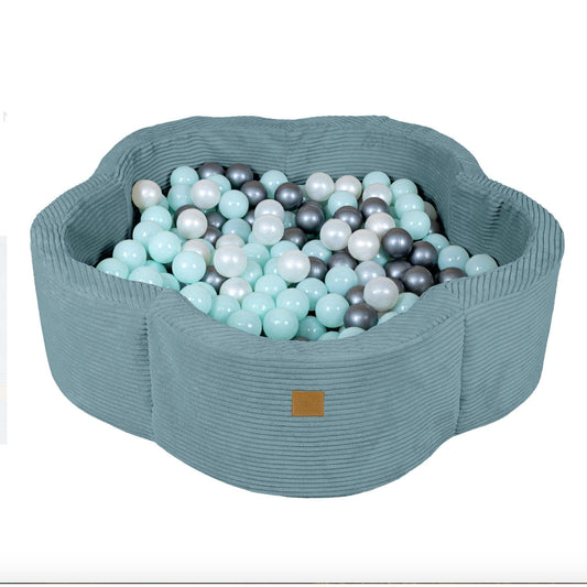 Flower Ball Pit with Cover, Turquoise