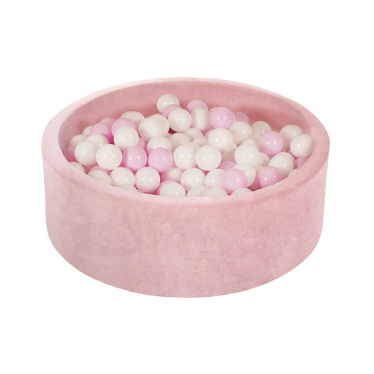 Velvet Round Ball Pit, Pink