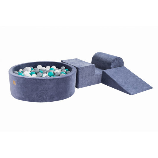 Modular Play System with Maxi Ball Pit & Balls, Velvet Midnight Blue