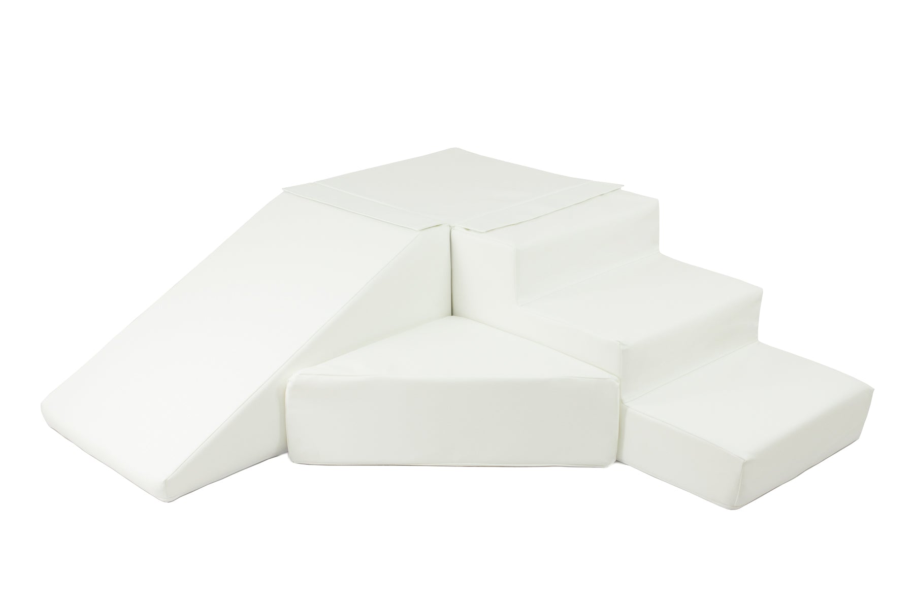 Slide and Step Soft Play Set, White The Cosy Nursery