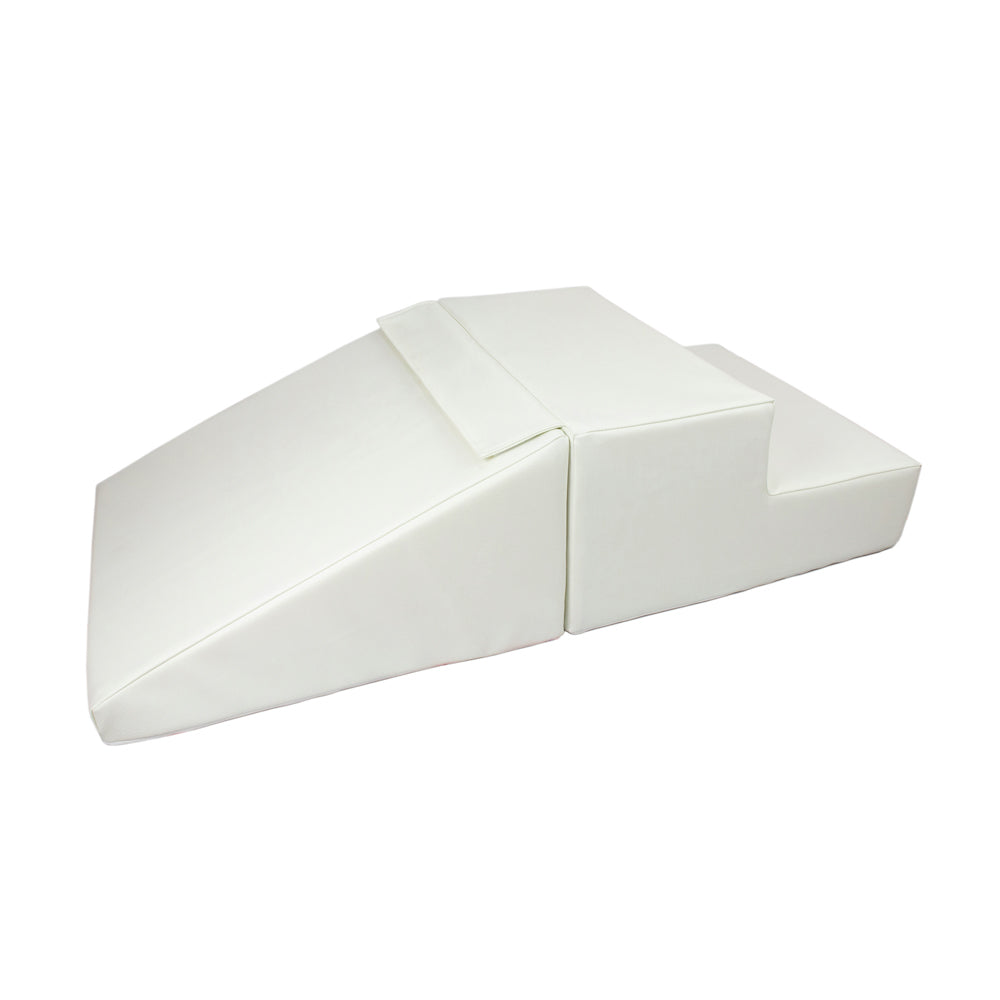 MINI Slide and Step Soft Play Set, White The Cosy Nursery