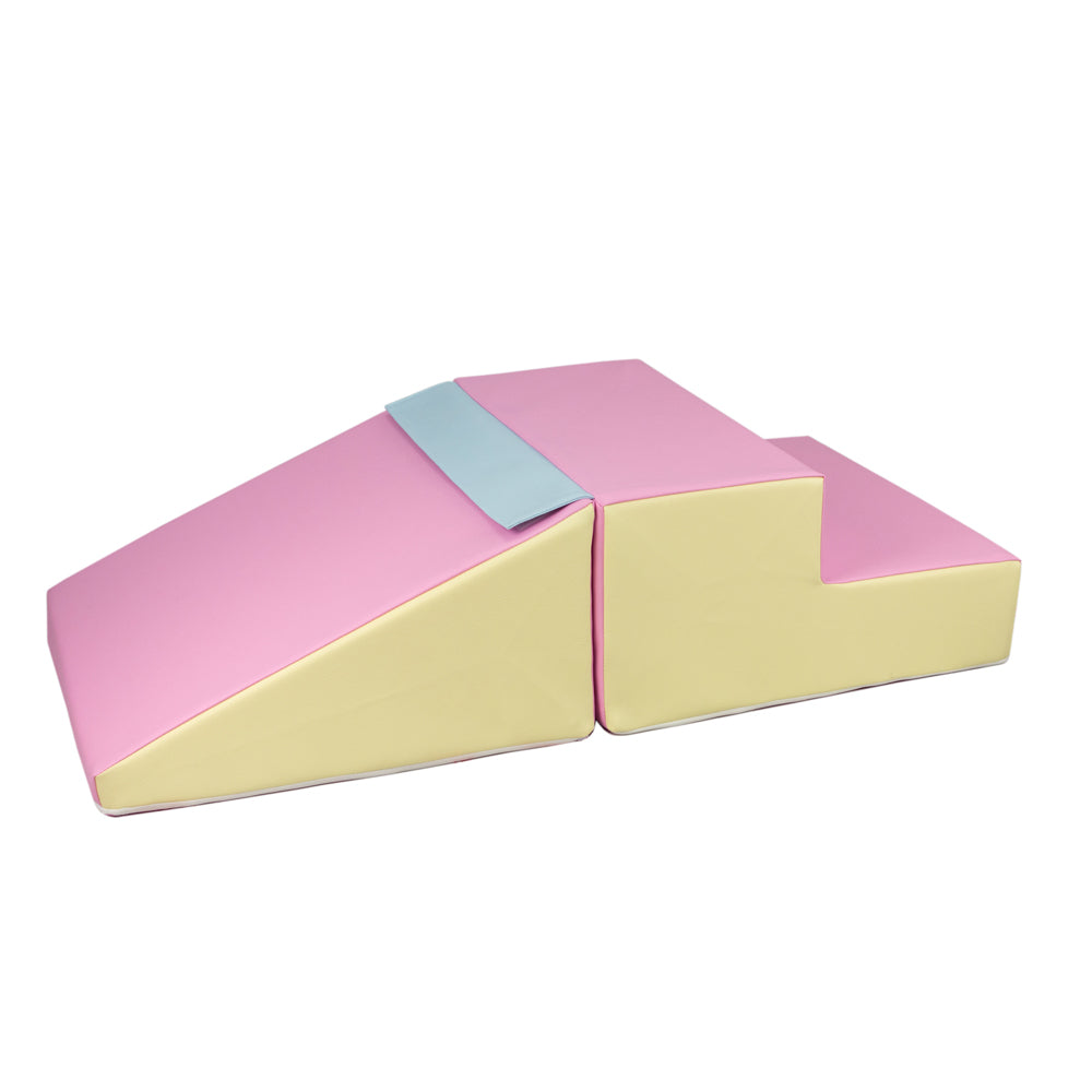 MINI Slide and Step Soft Play Set, Pastel Mix The Cosy Nursery