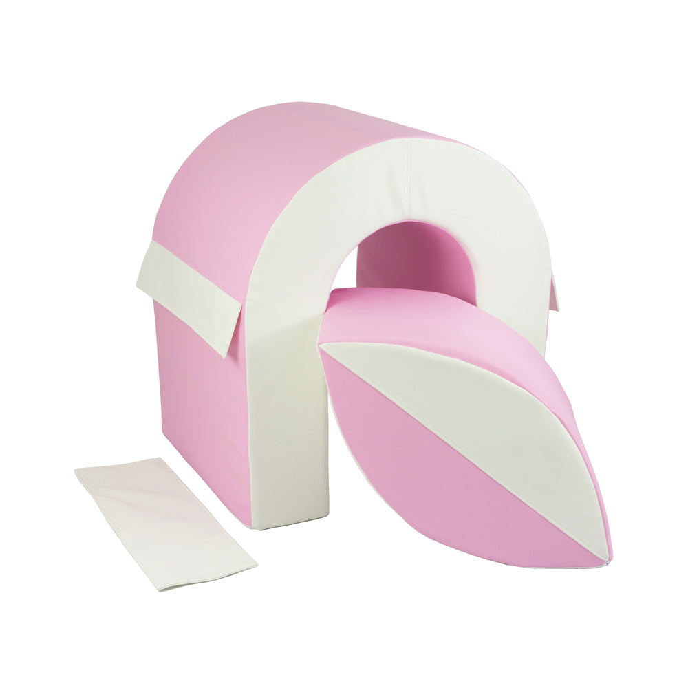 Bridge & Ball for Slide & Step Soft Play Set, Pastel Pink & White The