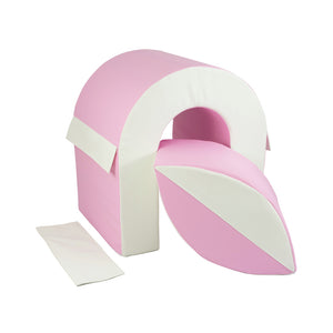 Bridge & Ball for Slide & Step Soft Play Set, Pastel Pink & White