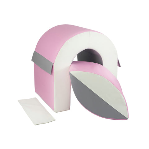 Bridge & Ball for Slide & Step Soft Play Set, Pink, Grey & White