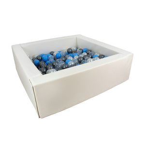 Soft Play Square Ball Pit, White (Choose your own ball colours)